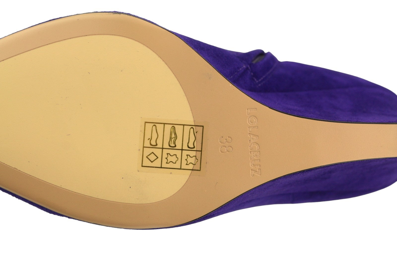 LOLA CRUZ Renes Women Boots EU38 Blue Suede Leather Platform Heel Pointed RRP245