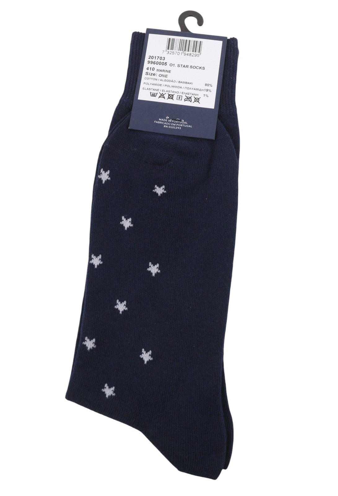 GANT Star Men Socks OS Marine Cotton Blend Tight-Knit Stretch Unisex