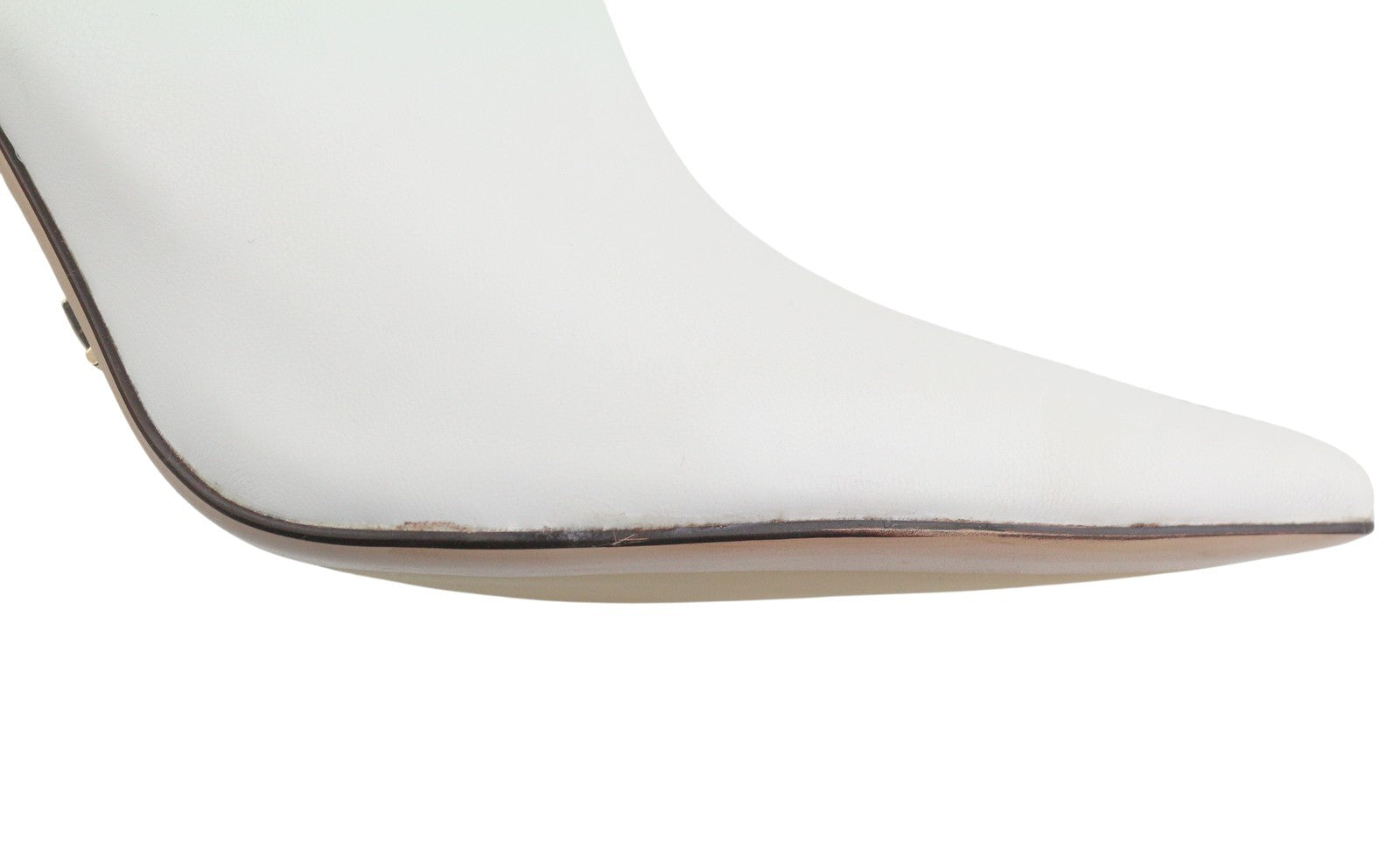 LOLA CRUZ Naf Women Boots EU38 White Eco Leather Pointed Toe High Heel RRP285