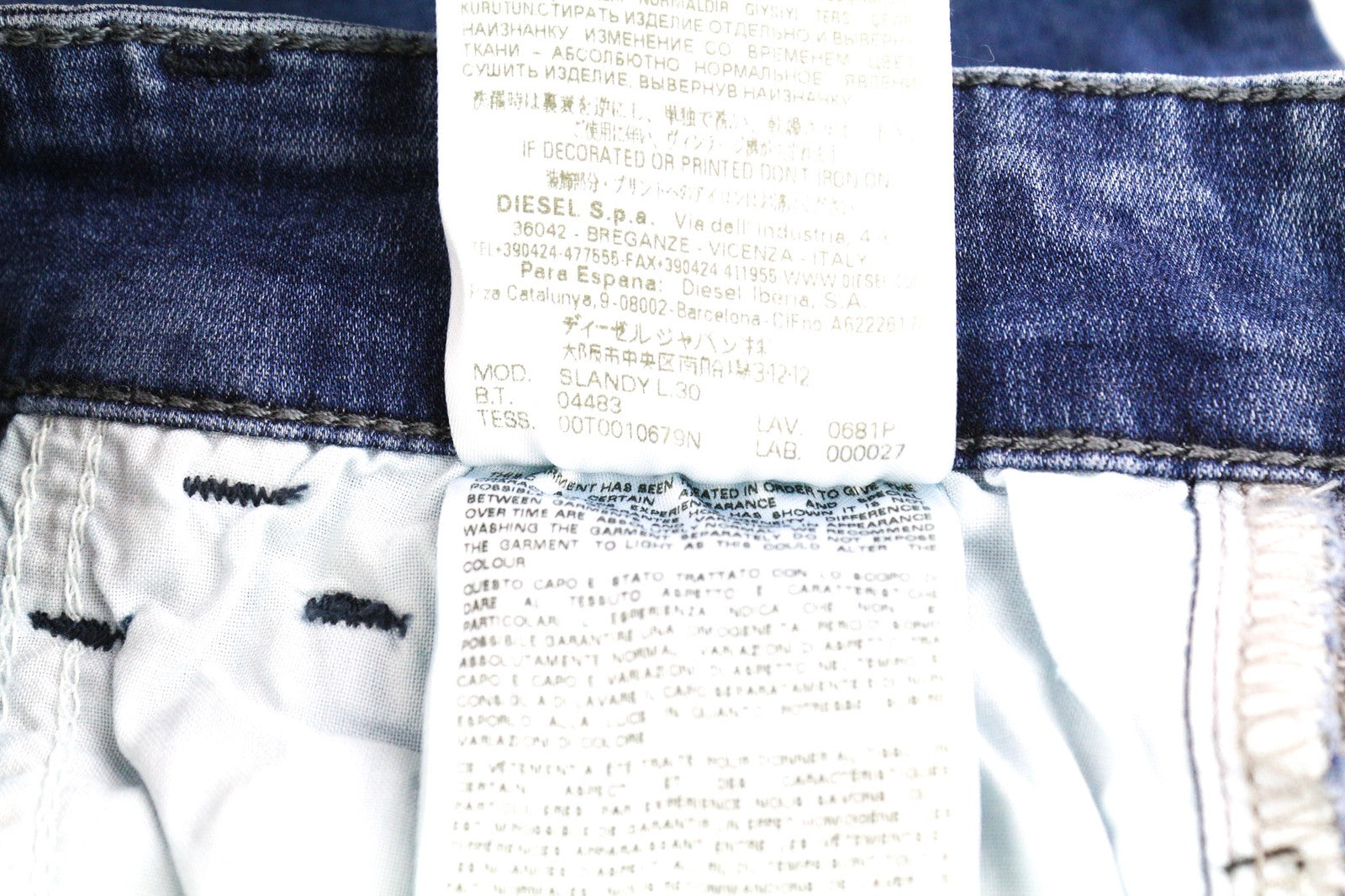 DIESEL Slandy 0681P Women's Jeans W26/L30 Skinny Super Slim Stretch RRP155