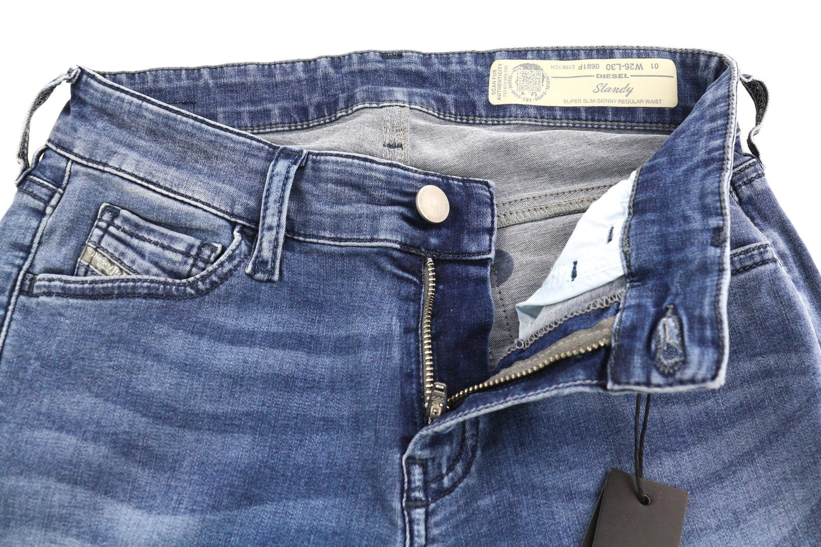 DIESEL Slandy 0681P Women's Jeans W26/L30 Skinny Super Slim Stretch RRP155