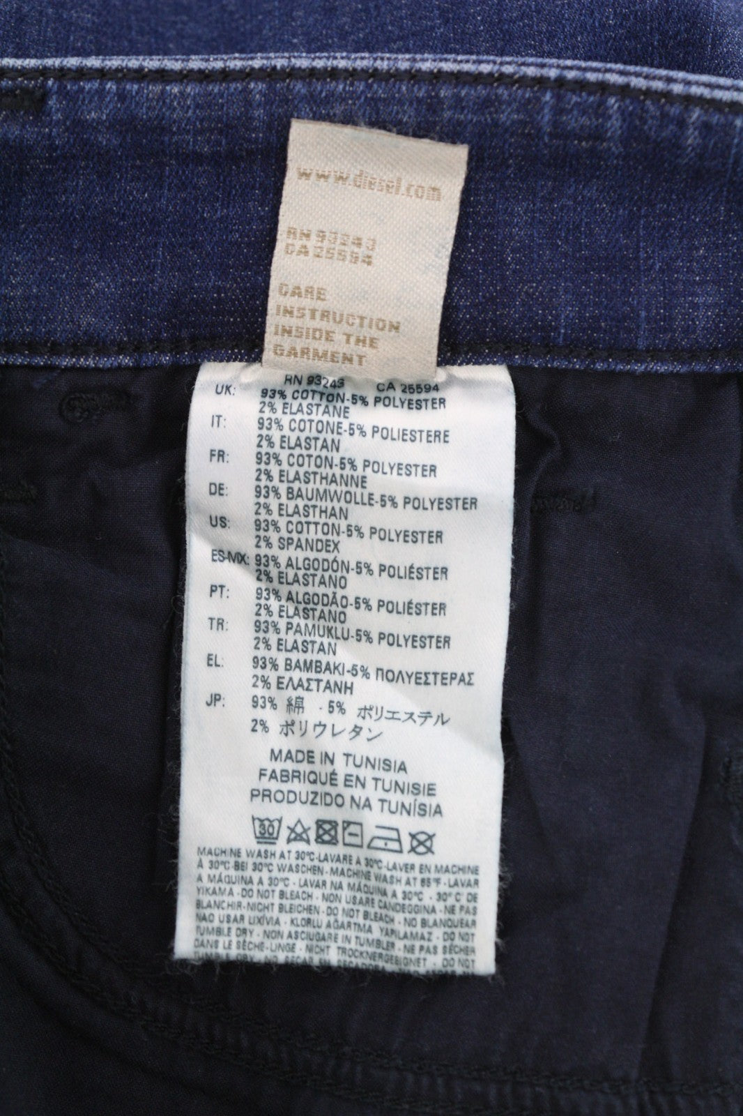 DIESEL Slandy 084FR Women's Jeans W25/L32 Super Slim Skinny Stretch Regular