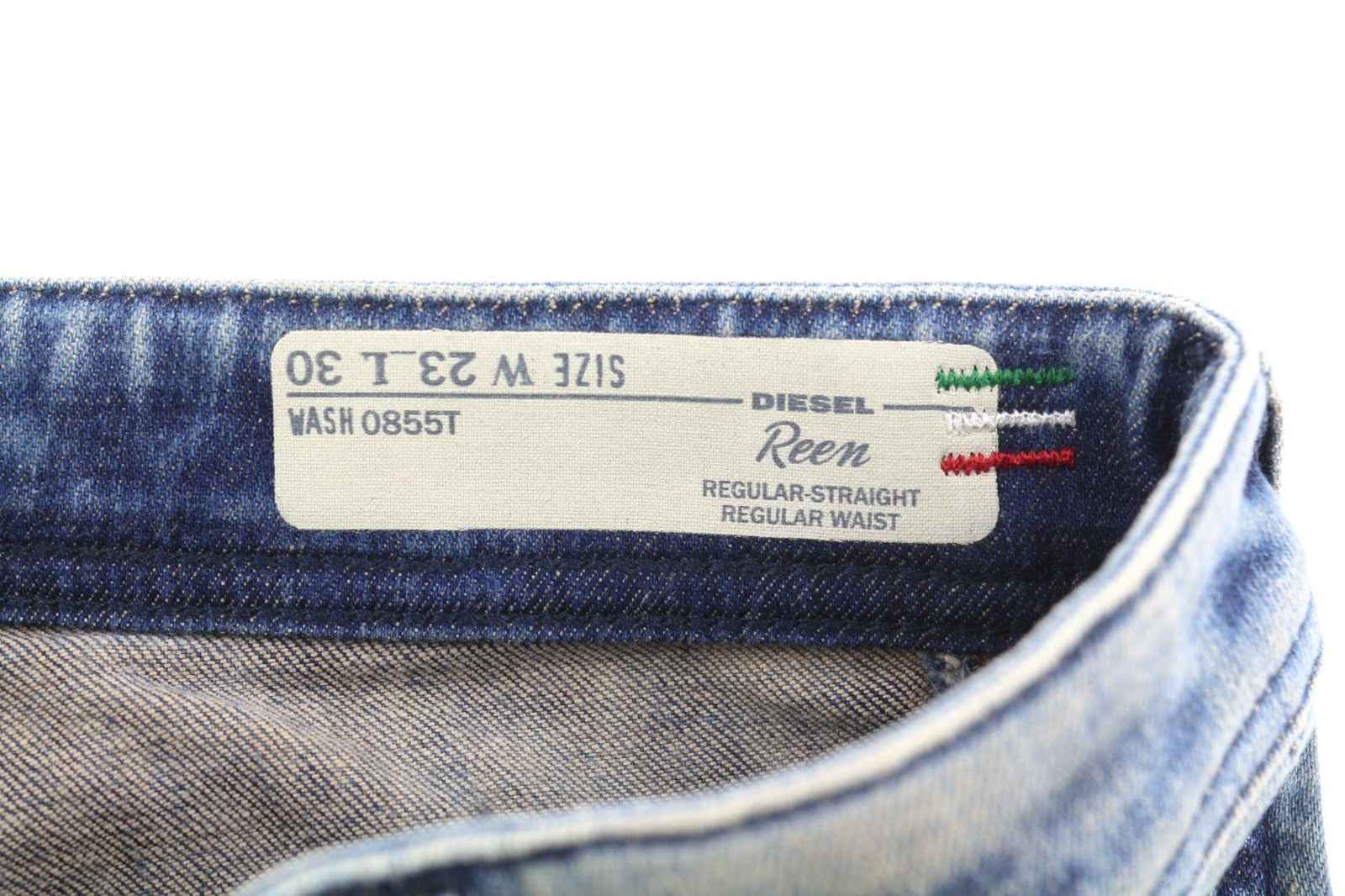 DIESEL Reen 0855T Women's Jeans W23/L30 Straight Fit Patches Limited Edition