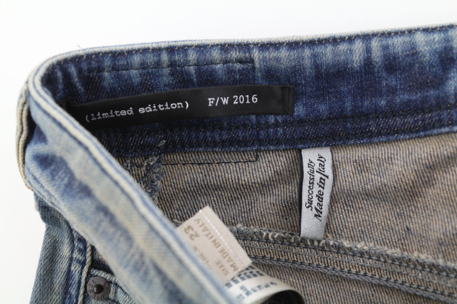 DIESEL Reen 0855T Women's Jeans W23/L30 Straight Fit Patches Limited Edition