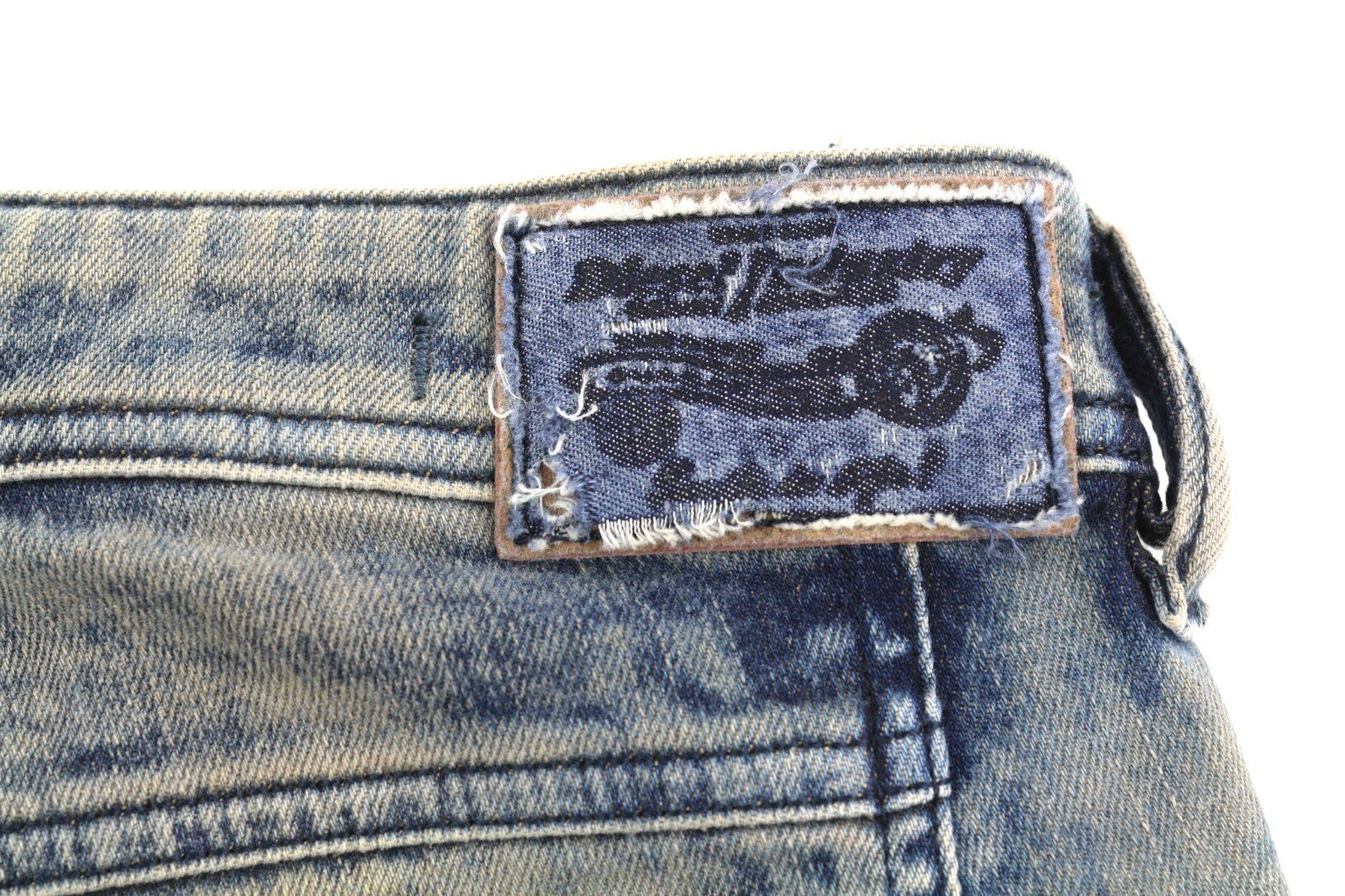 DIESEL Reen 0855T Women's Jeans W26/L30 Straight Cut Patches Limited Edition