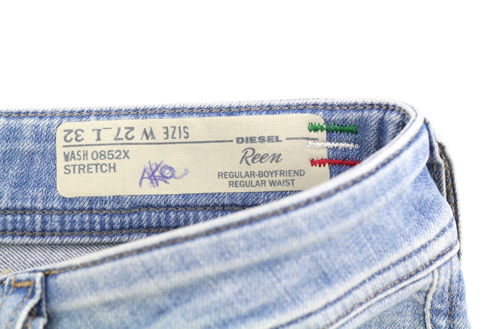 DIESEL Reen 0852X Women's Jeans W27/L32 Boyfriend Fit Regular Stretch RRP179