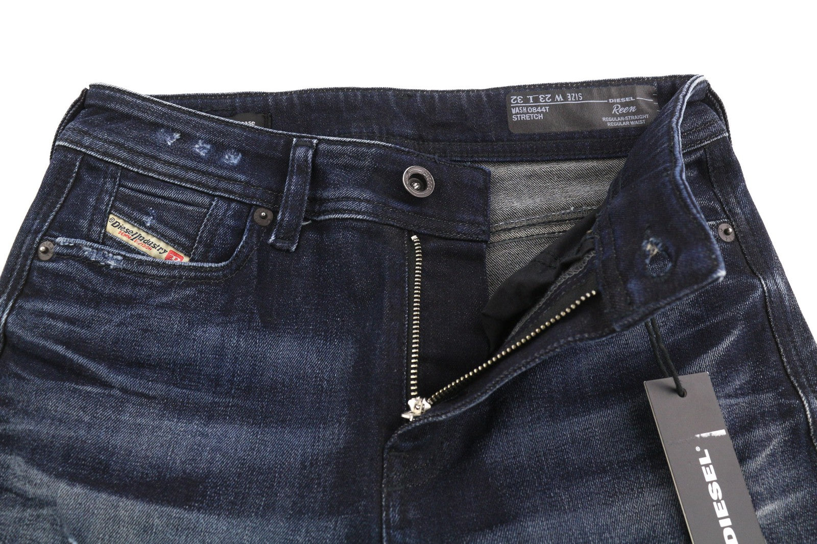 DIESEL D.N.A. Reen 0844T Women's Jeans W23/L32 Straight Regular Blue RRP200