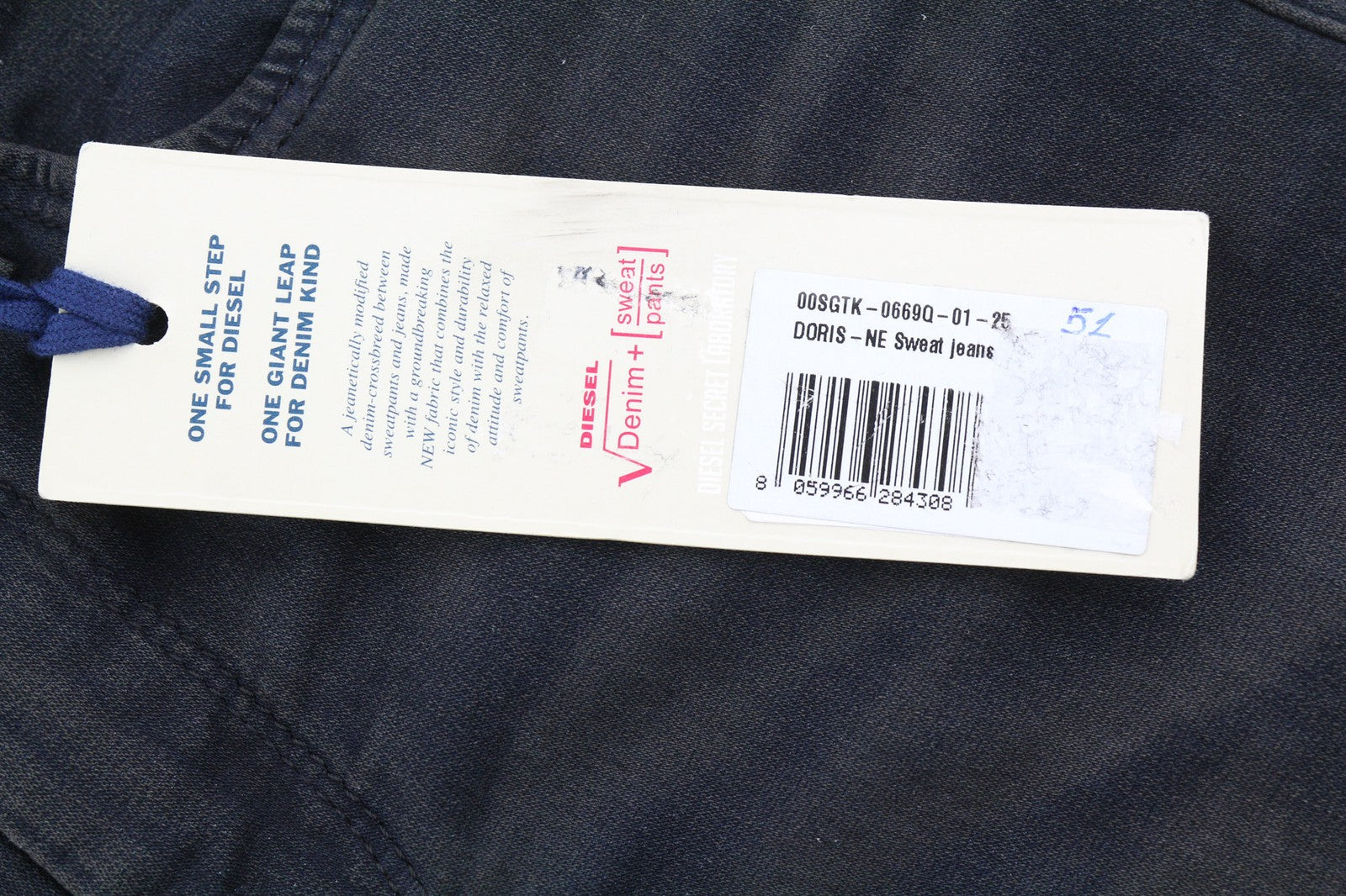 DIESEL Doris-Ne 0669Q Women's Jeans W25 Jogg Sweat Denim Skinny RRP179