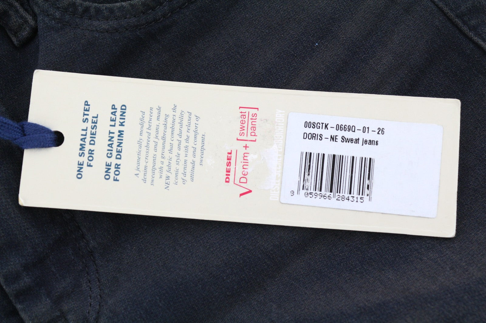 DIESEL Doris-Ne 0669Q Women's Jeans W26 Jogg Sweat Denim Skinny Stretch RRP179