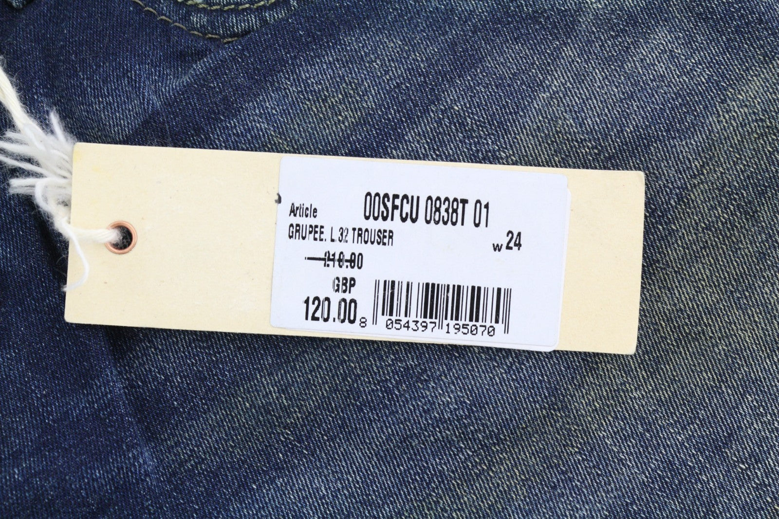 DIESEL Grupee 0838T Women's Jeans W24/L32 Super Slim Skinny Stretch Low Waist