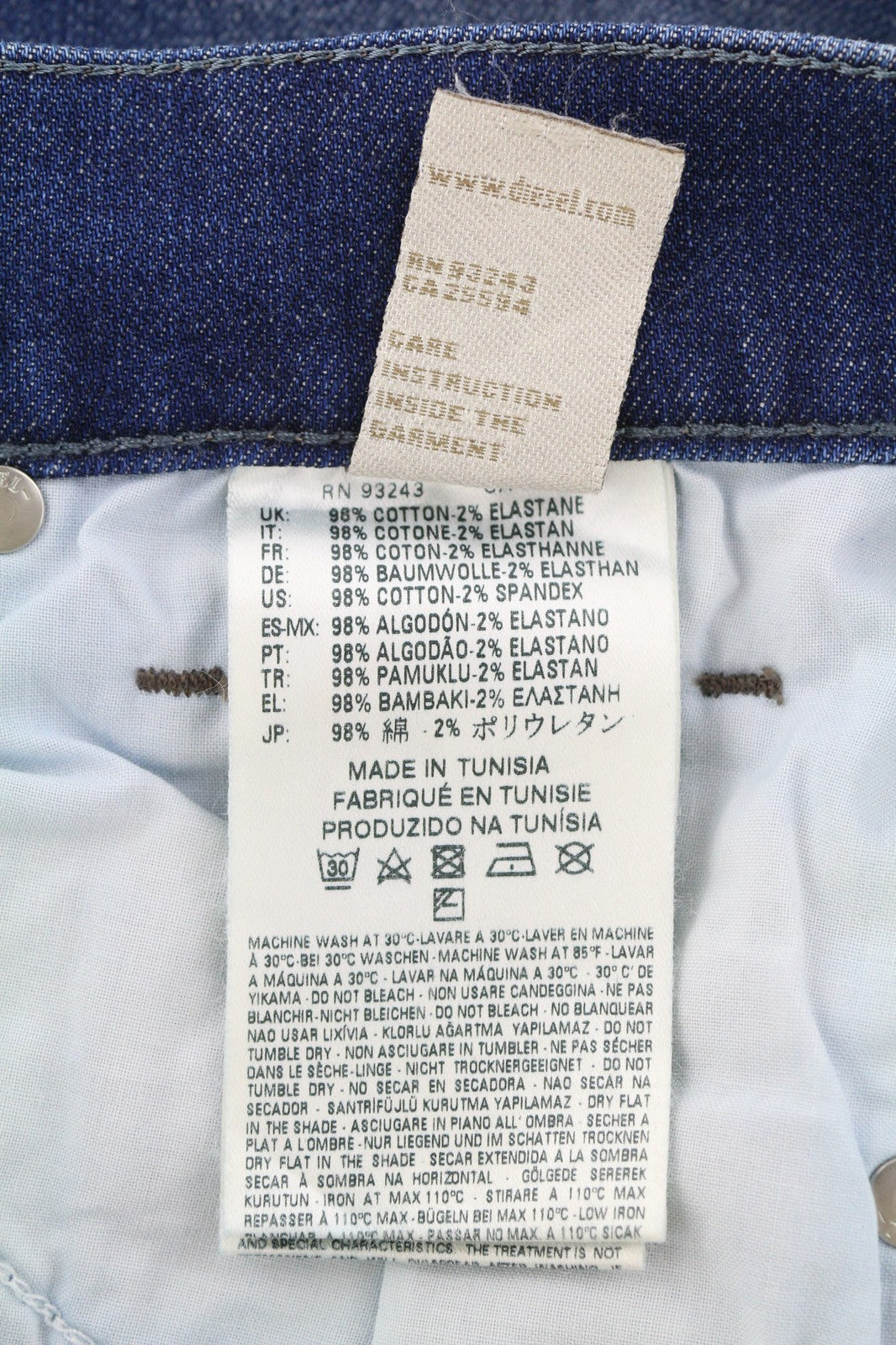 DIESEL Grupee 0836X Women's Jeans W24/L32 Super Slim Skinny Low Waist Stretch