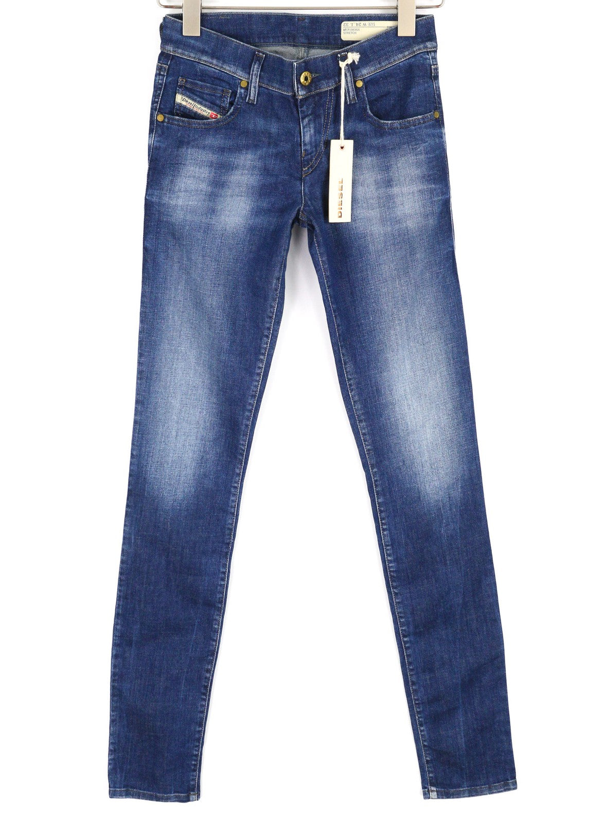 DIESEL Grupee 0836X Women's Jeans W24/L32 Super Slim Skinny Low Waist Stretch