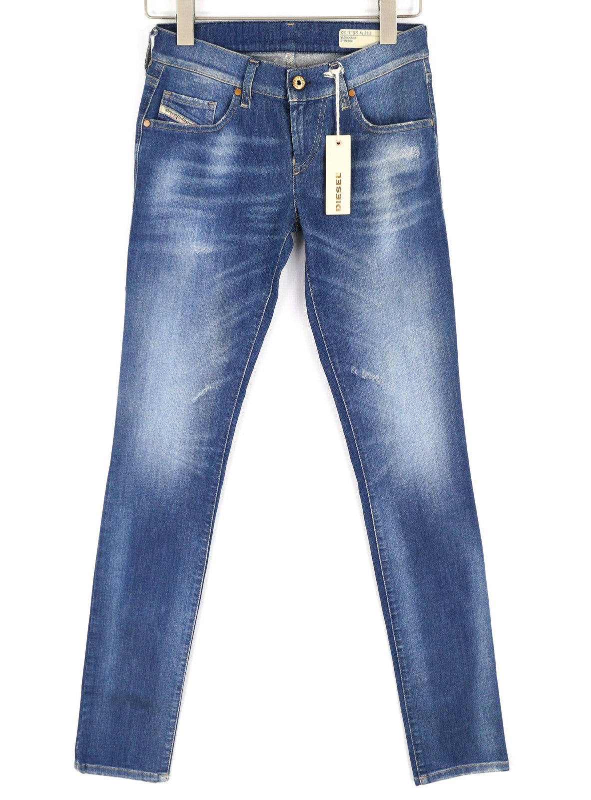 DIESEL Grupee 0664S Women's Jeans W25/L32 Super Slim Skinny Stretch Low Waist