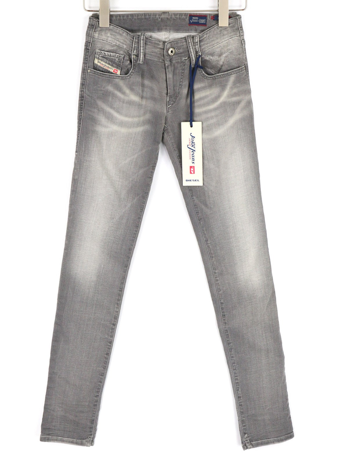 DIESEL Grupee-Ne 0830Q Women's Jeans W23 Jogg Sweat Skinny Washed Grey Fit