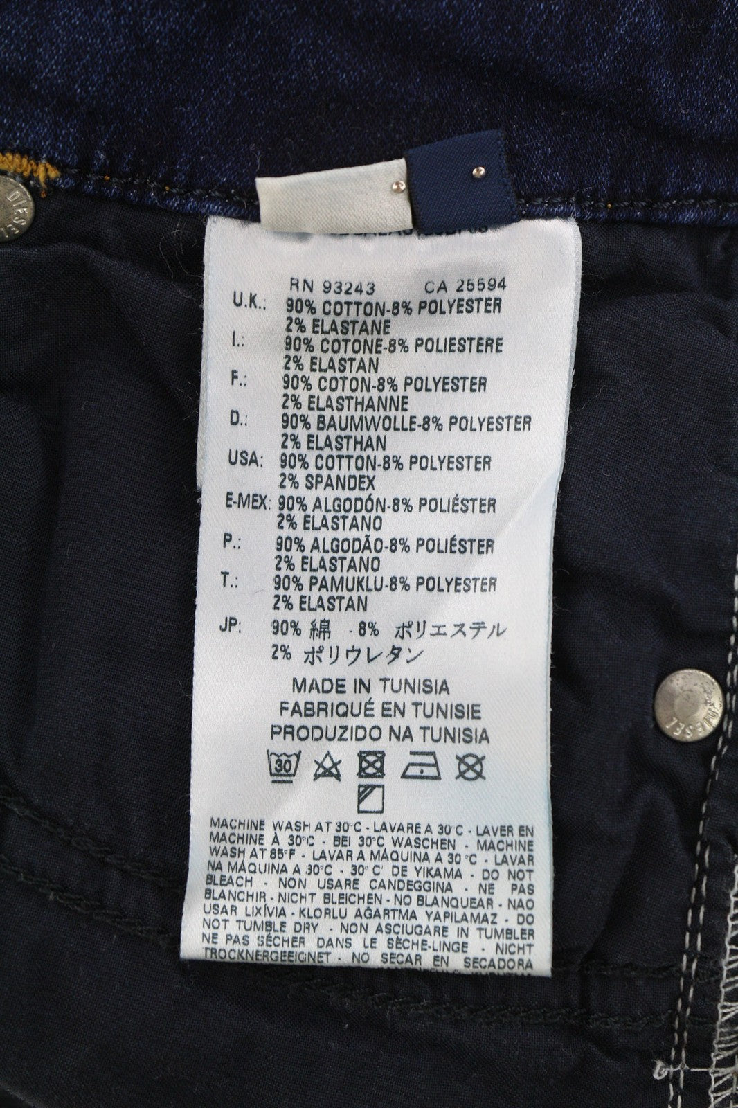 DIESEL Grupee-Ne 0604Z Women's Jeans W23 Jogg Sweat Skinny Washed Logo RRP250