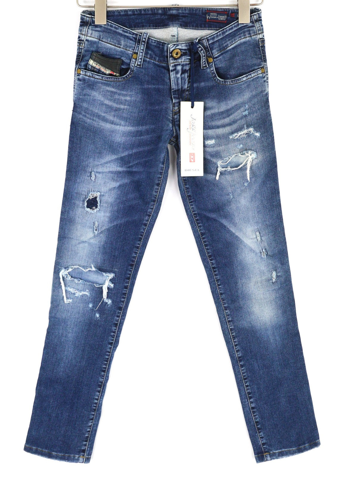 DIESEL Grupee-Ne 0607U Women's Jeans W25 Jogg Sweat Skinny Washed RRP250