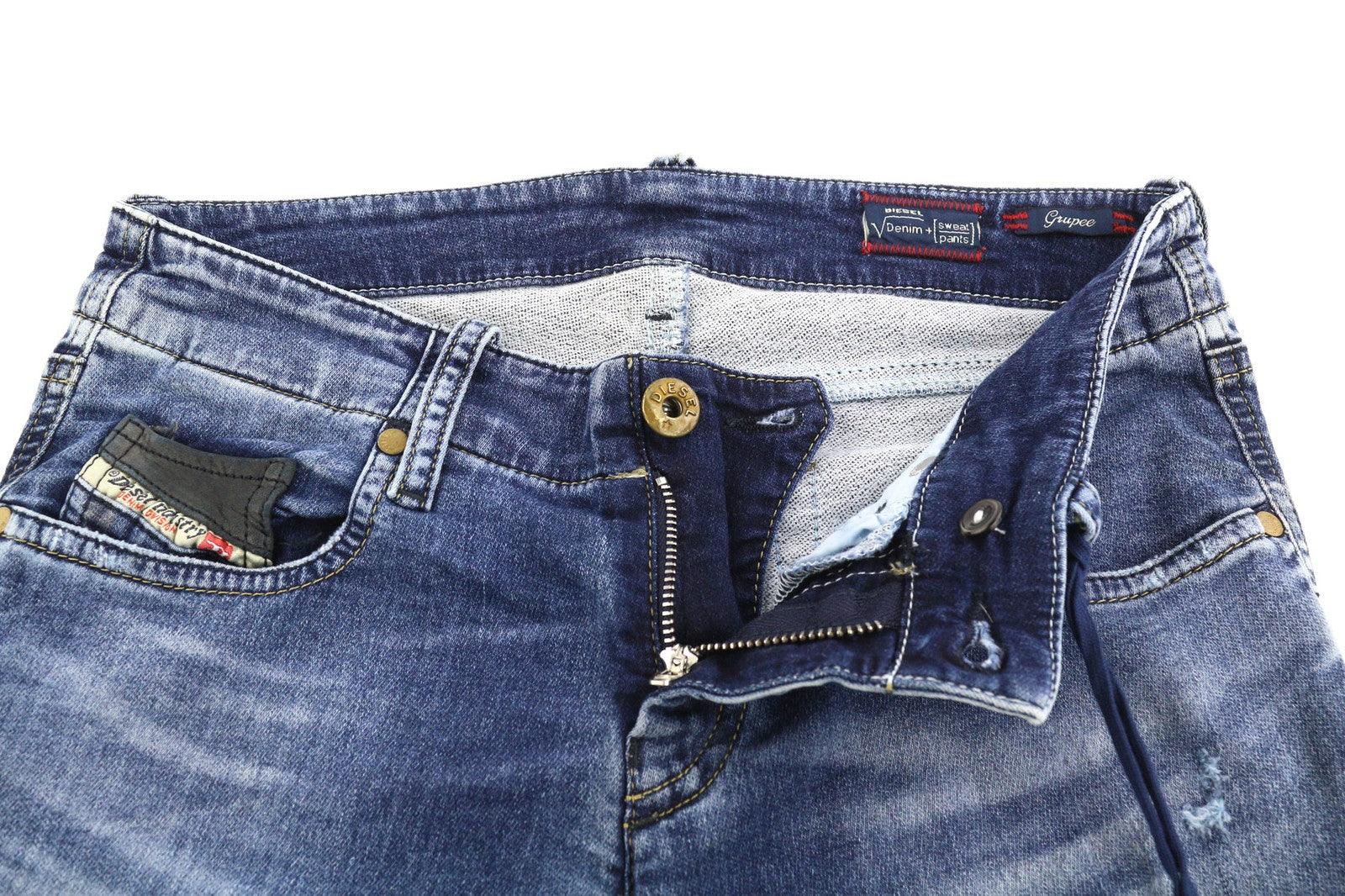 DIESEL Grupee-Ne 0607U Women's Jeans W25 Jogg Sweat Skinny Washed RRP250