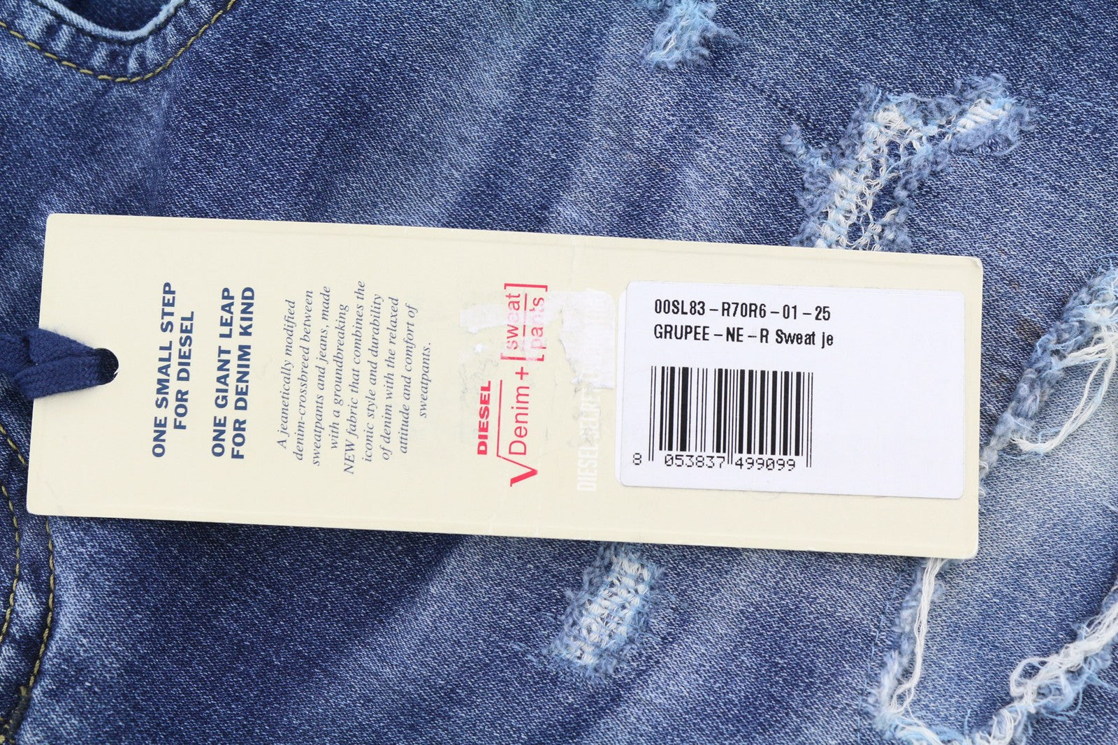 DIESEL Grupee-Ne 0607U Women's Jeans W25 Jogg Sweat Skinny Washed RRP250