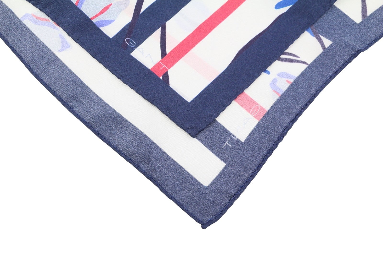 GANT Striped Snowdrop Silk Women Scarf OS Persian Blue Patterned Lightweight