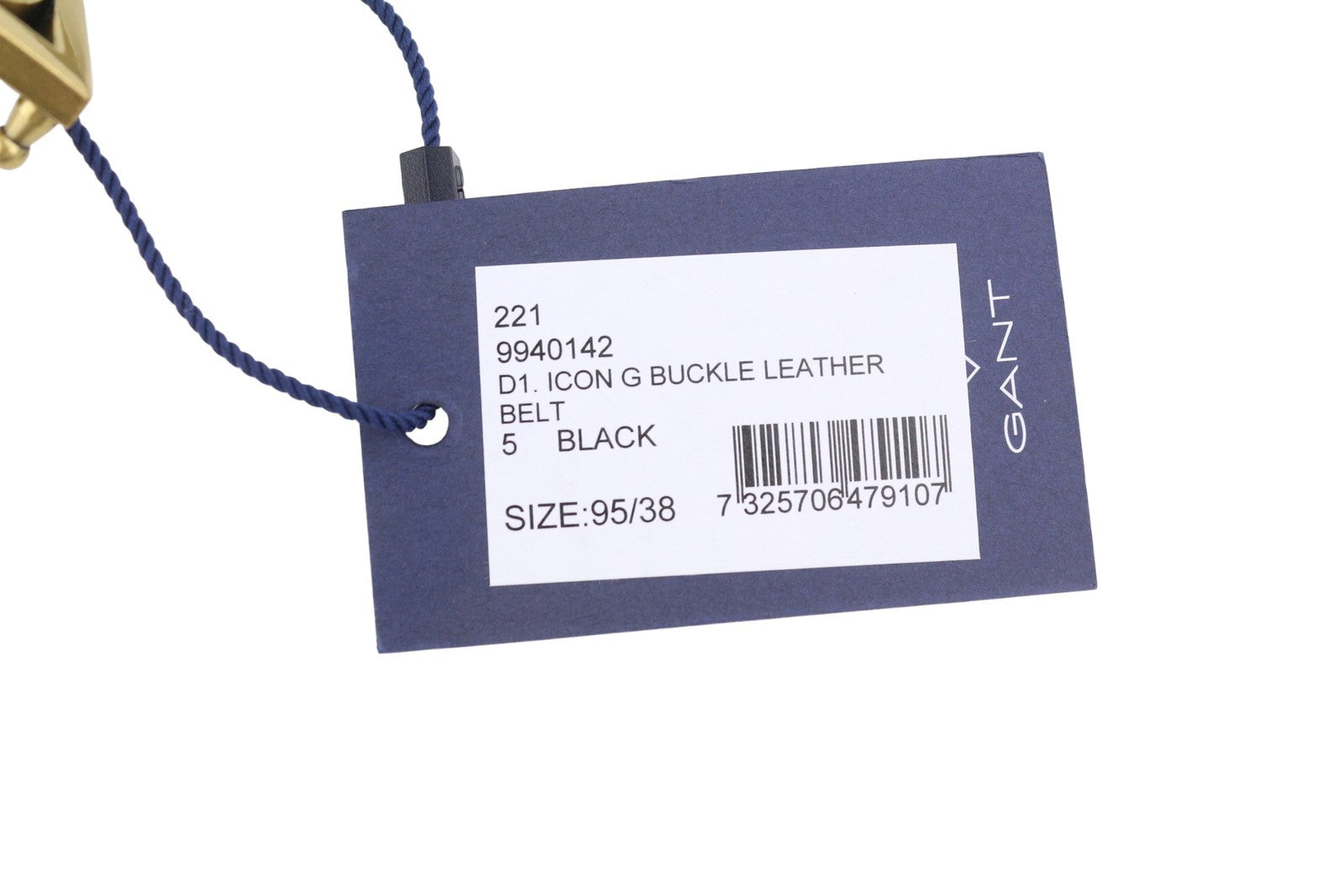 GANT Icon G Buckle Leather Women Belt 95 CM Black Press Stud Closure Casual