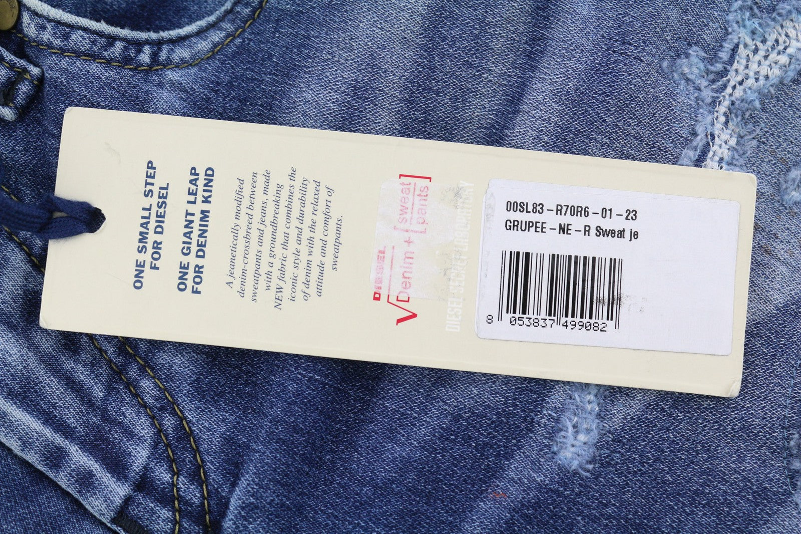 DIESEL Grupee-Ne 0607U Women's Jeans W23 Jogg Sweat Skinny Washed RRP250