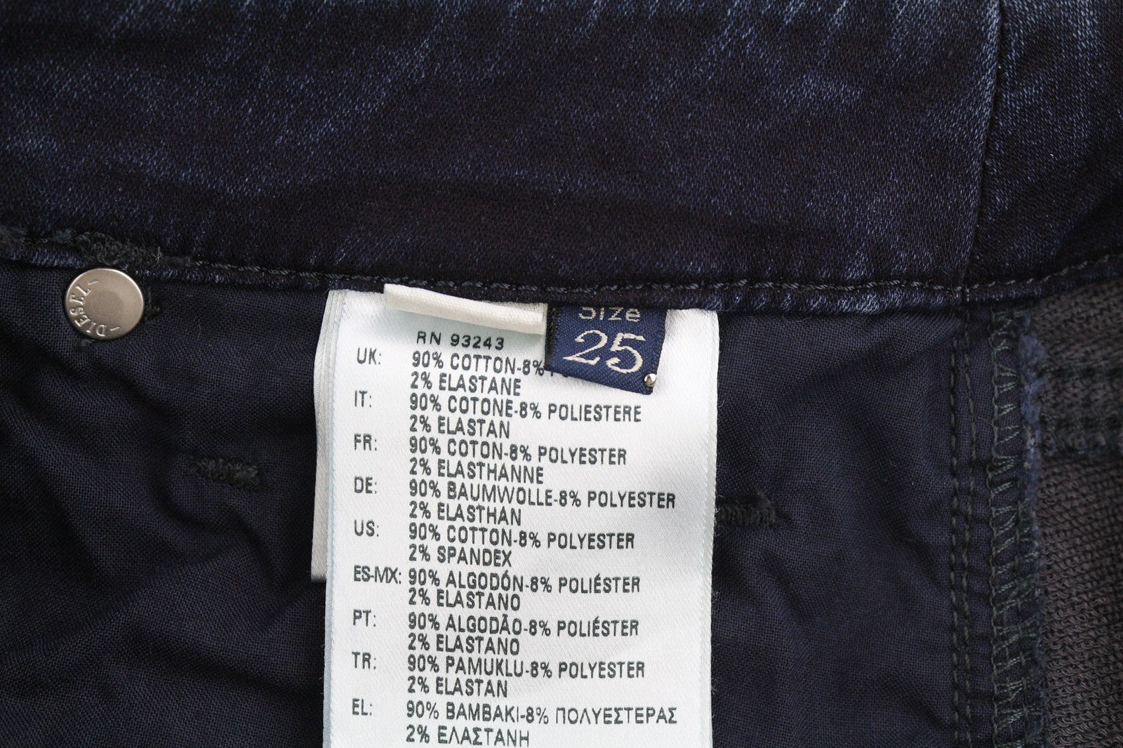 DIESEL Grupee-Ne 0842W Women's Jeans W25 Jogg Sweat Skinny Washed Blue Stretch