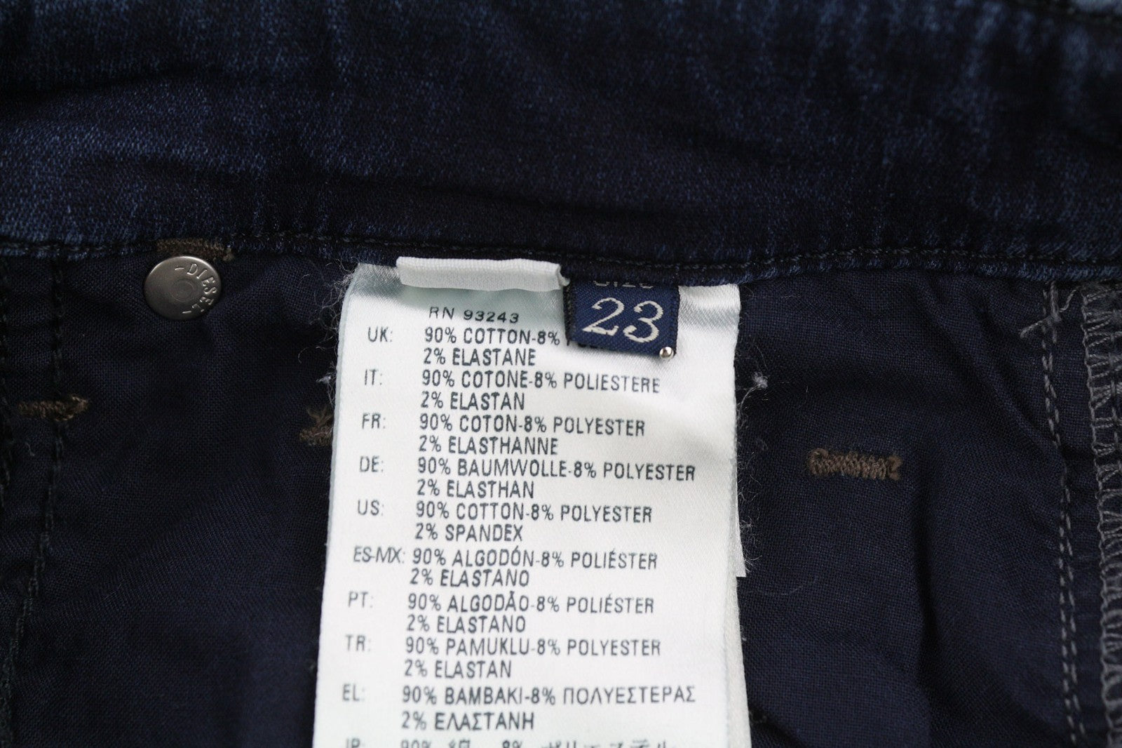 DIESEL Grupee-Ne 0848K Women's Jeans W23 Jogg Sweat Skinny Washed Blue Denim