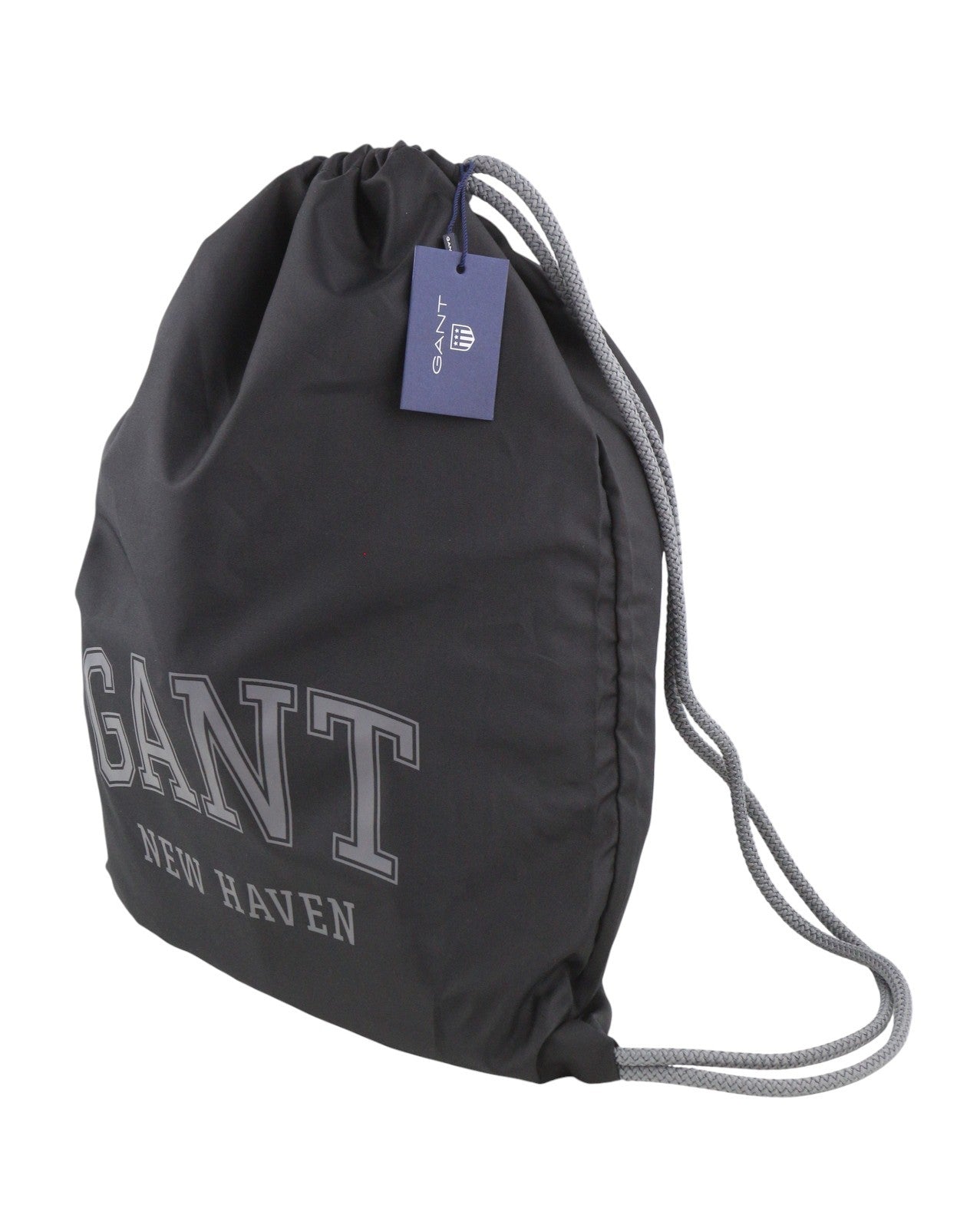 GANT Gym Sack Men Bag OS Black Front Logo Lightweight Sports Backpack