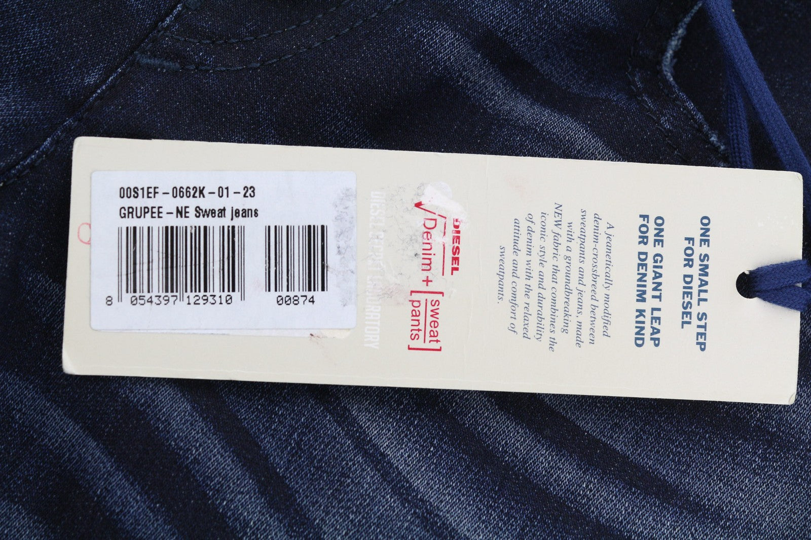 DIESEL Grupee-Ne 0662K Women's Jeans W23 Jogg Sweat Skinny Washed RRP250