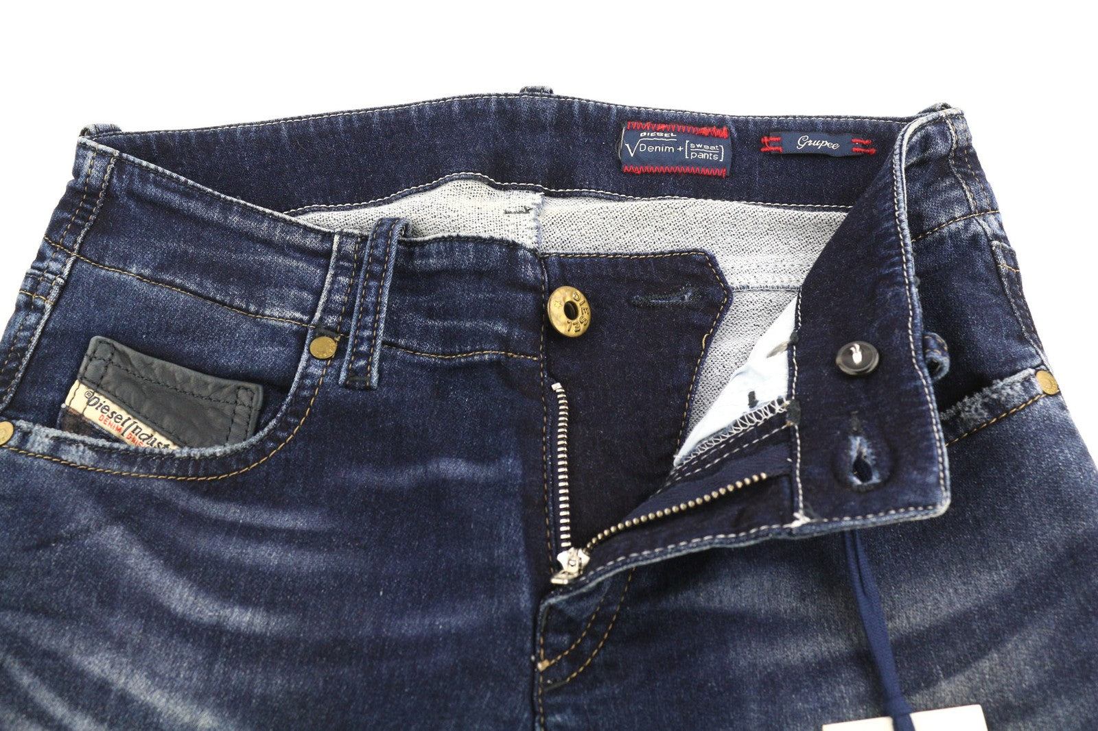 DIESEL Grupee-Ne 0607U Women's Jeans W23 Jogg Sweat Skinny Blue Stretch RRP250