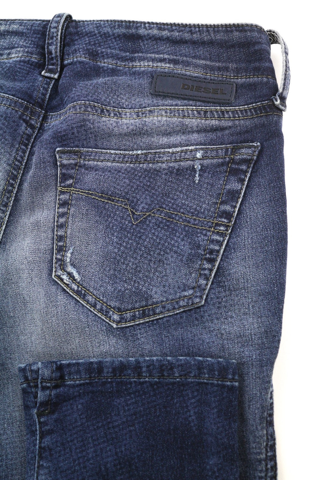 DIESEL Grupee-Ne 0666W Women's Jeans W25 Jogg Sweat Skinny Washed Blue Look