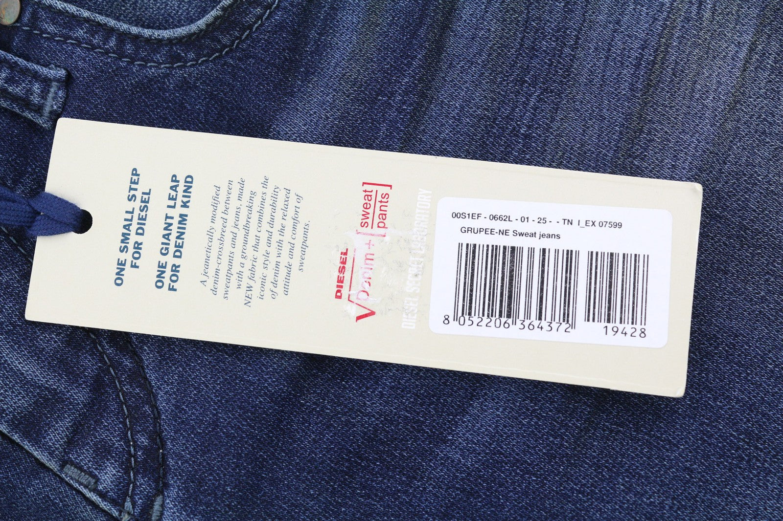 DIESEL Grupee-Ne 0662L Women's Jeans W25 Jogg Sweat Skinny Washed RRP250