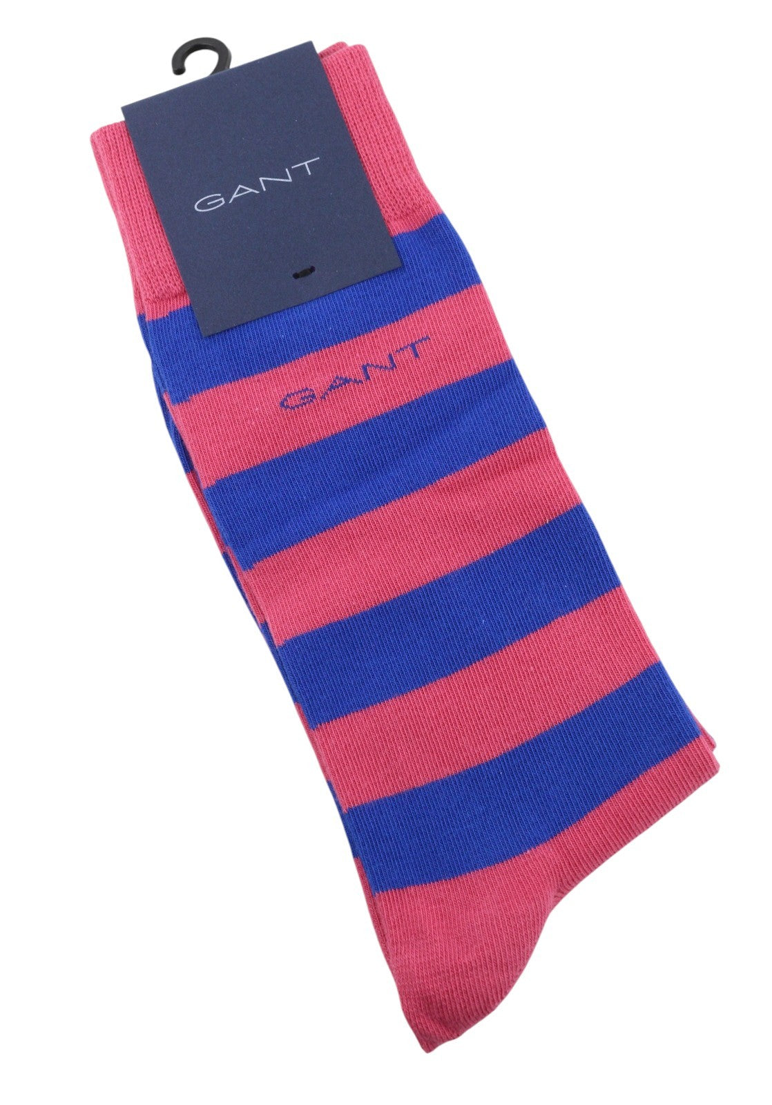 GANT 1 Pack Contrast Barstripe Women Socks OS Rapture Rose Knit Stretch Unisex