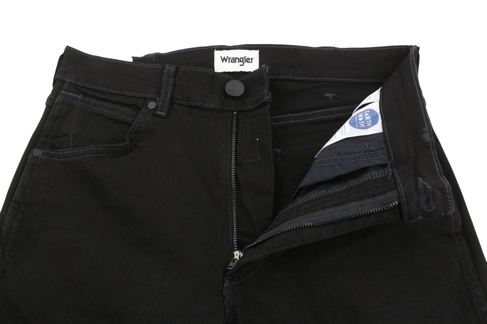 WRANGLER Greensboro Men Jeans W30/L32 Black Slim Fit Stretch Zip Fly Denim