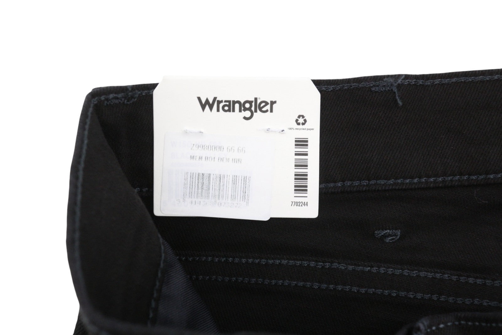 WRANGLER Greensboro Men Jeans W30/L32 Black Slim Fit Stretch Zip Fly Denim
