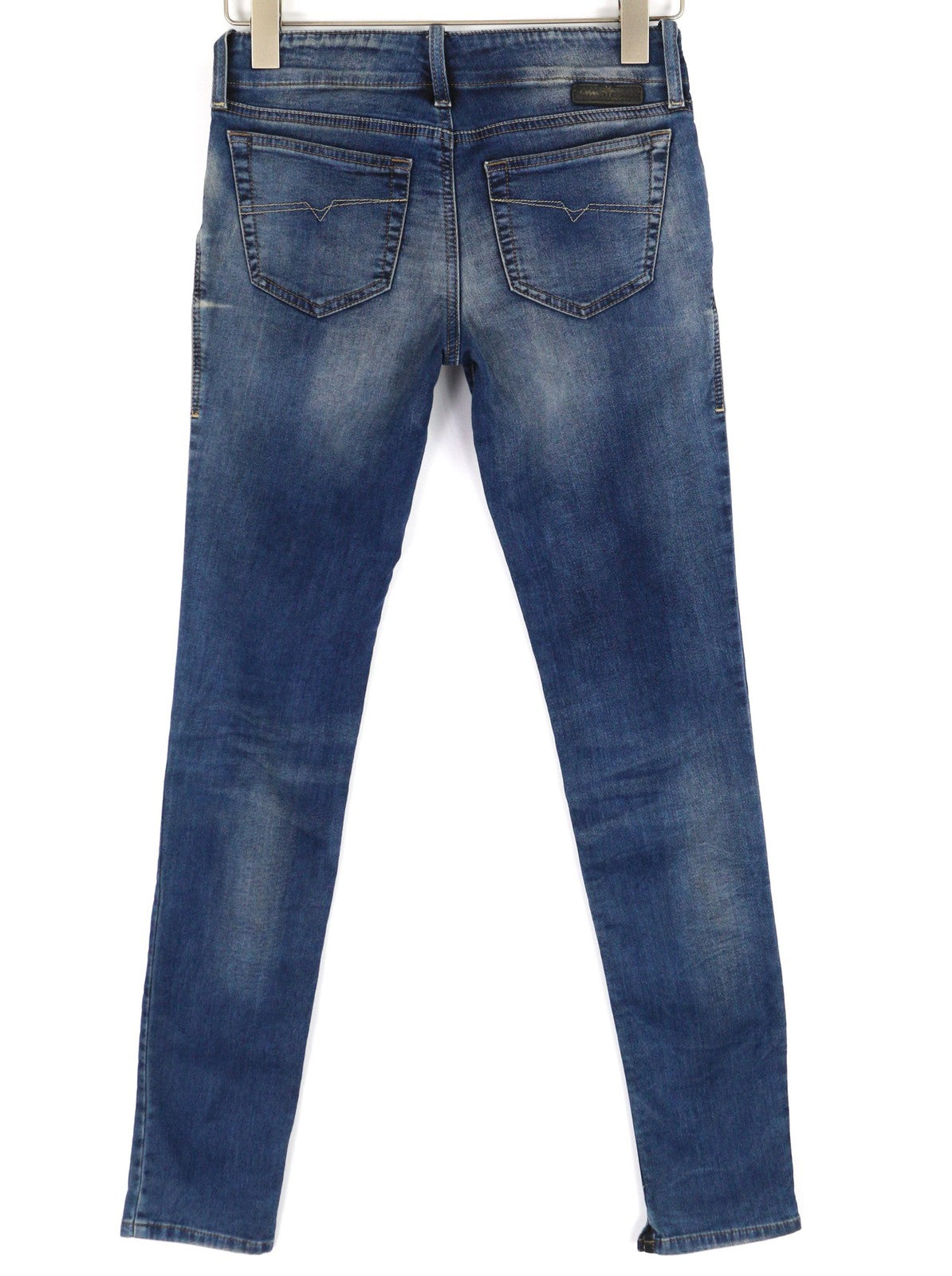 DIESEL Grupee-Ne 0603L Women's Jeans W25 Jogg Sweat Skinny Blue Washed RRP250