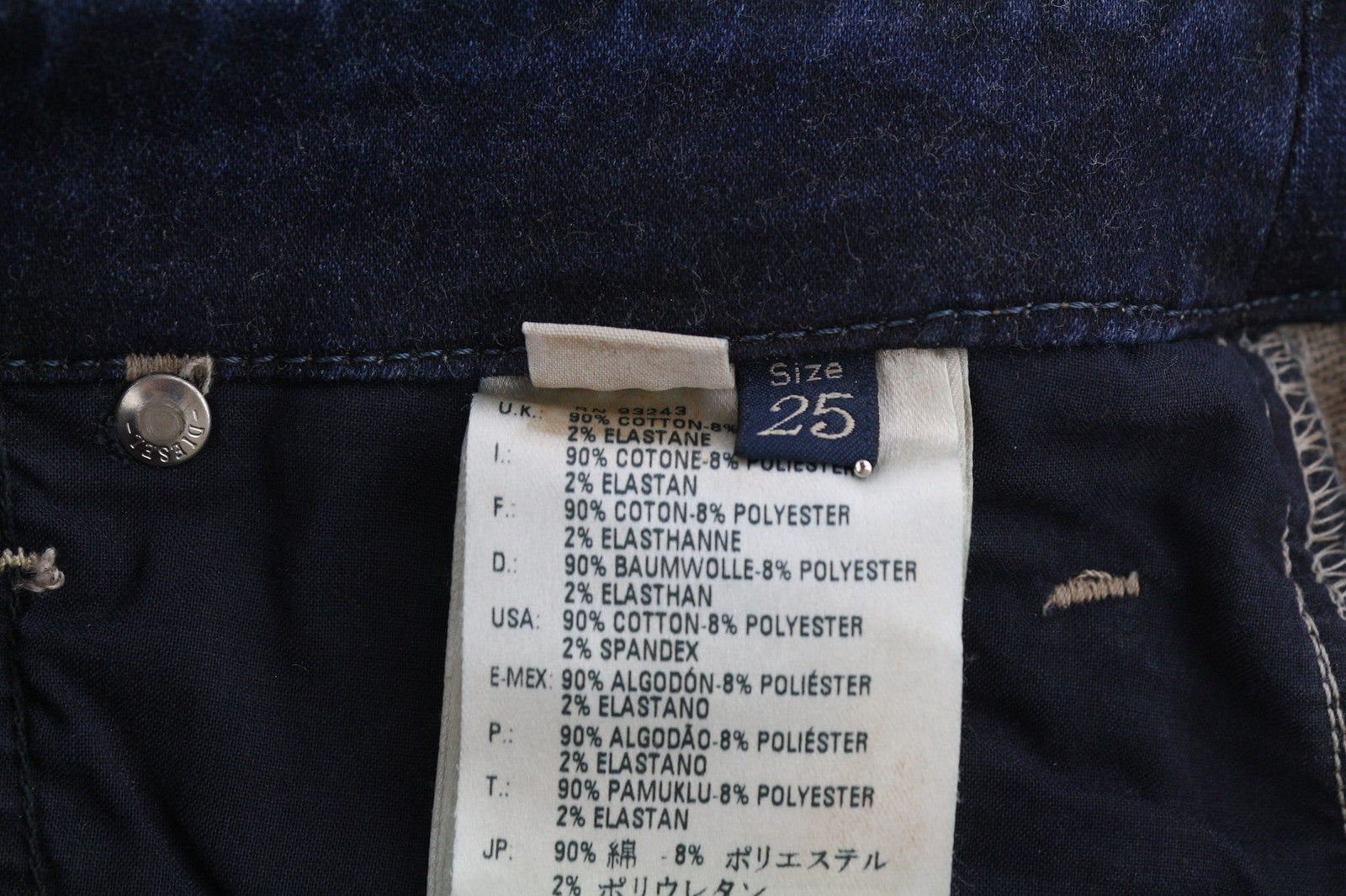 DIESEL Grupee-Ne 0603L Women's Jeans W25 Jogg Sweat Skinny Blue Washed RRP250