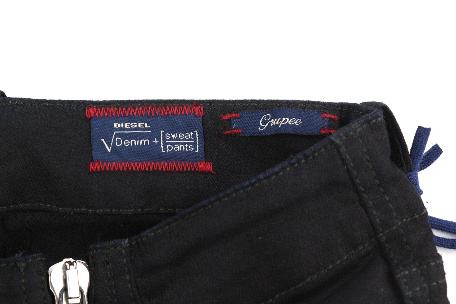 DIESEL Reboot-B-Grupee-Ne-B 0608S Women's Jeans W23 Jogg Sweat Black RRP280