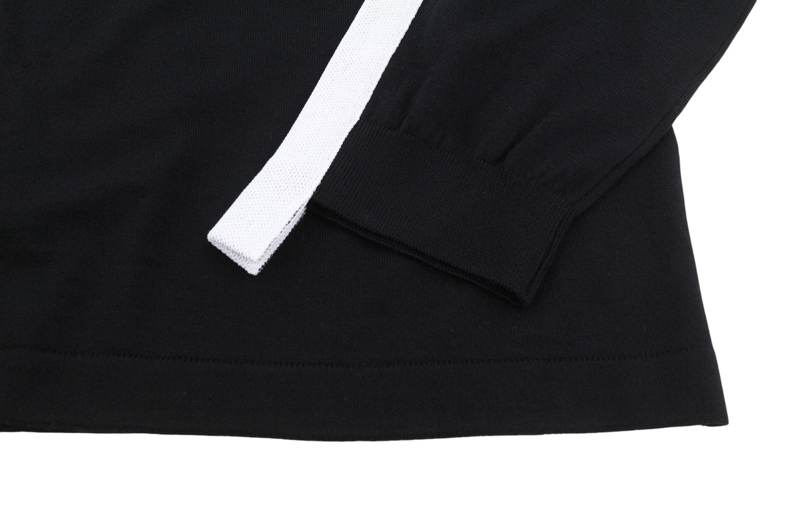 AMBUSH Taped Knit Men Jumper L Black Wool Blend Knit Crew Neck Pullover RRP568