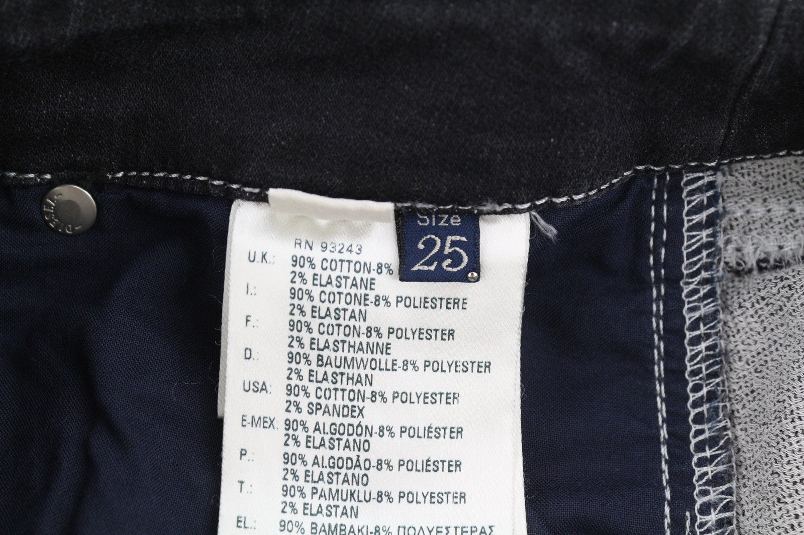 DIESEL Grupee-Ne 0835B Women's Jeans W25 Jogg Sweat Skinny Washed Logo Blue