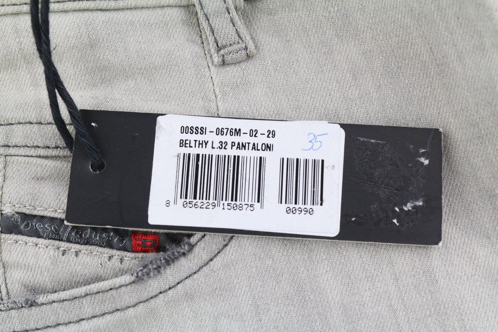 DIESEL D.N.A. Belthy 0676M Women's Jeans W29/L32 Low Waist Slim Straight RRP180