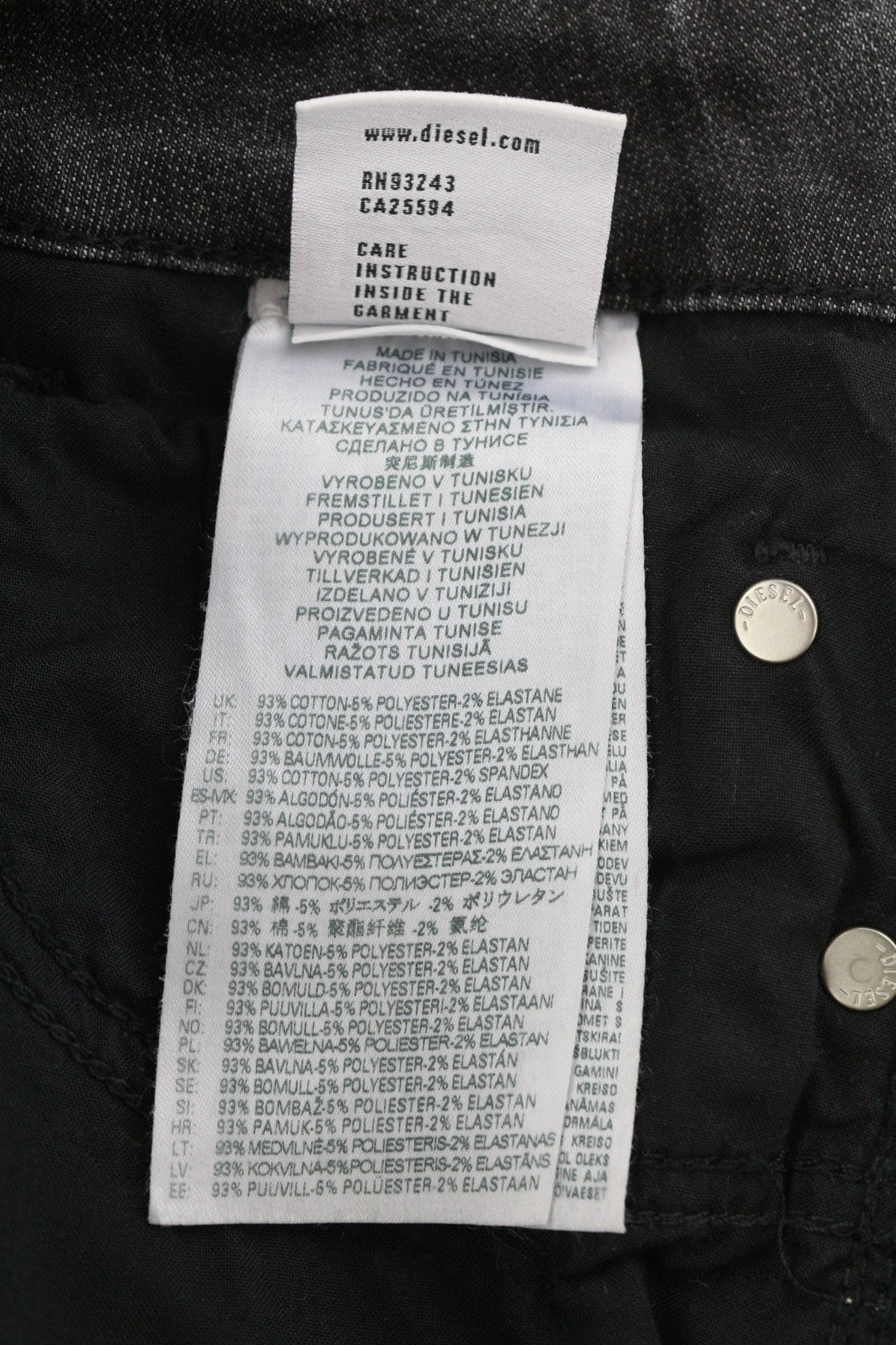 DIESEL D-Ollies-T 09D5 Women's Jeans W26 Slim Zip Black Washed Denim Jogg RRP225