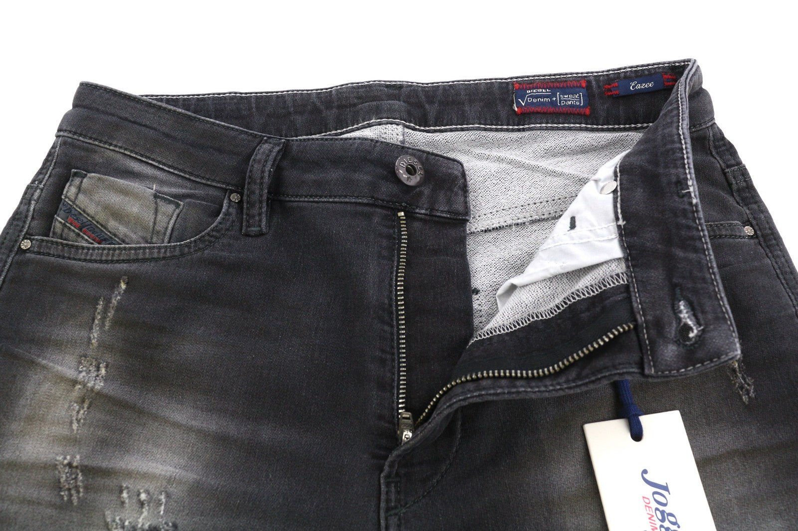 DIESEL Eazee-Ne 0835B Women's Jeans W25 Jogg Ripped Distressed Slim RRP200