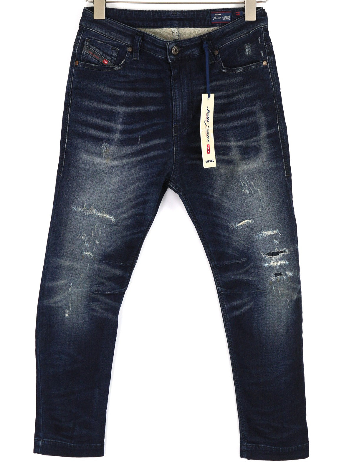 DIESEL Eazee-Ne 0662K Women's Jeans W25 Jogg Ripped Blue Distressed Slim RRP235