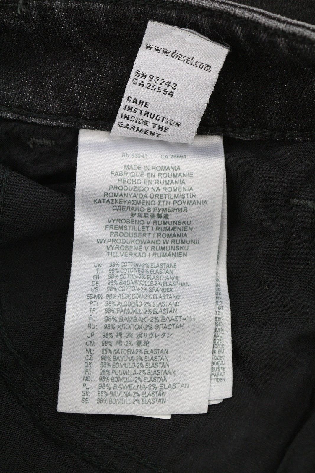 DIESEL D-Joy 09B12 Women's Jeans W27/L32 Slim Stretch Washed Black RRP175