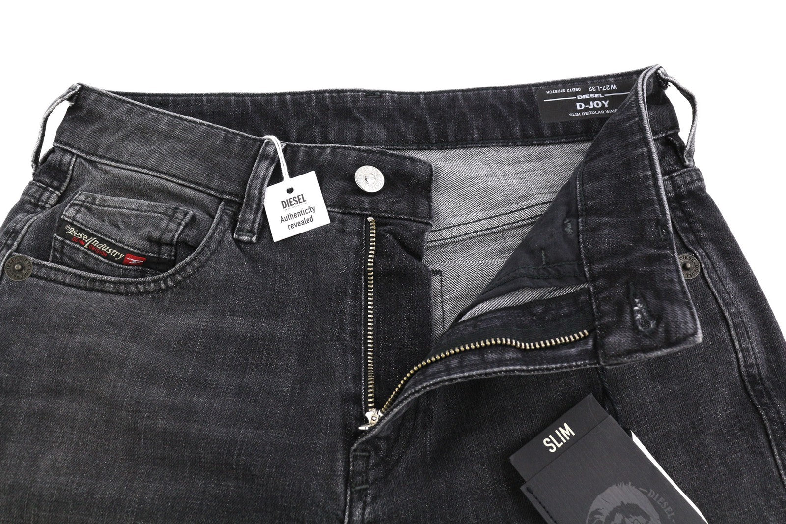 DIESEL D-Joy 09B12 Women's Jeans W27/L32 Slim Stretch Washed Black RRP175