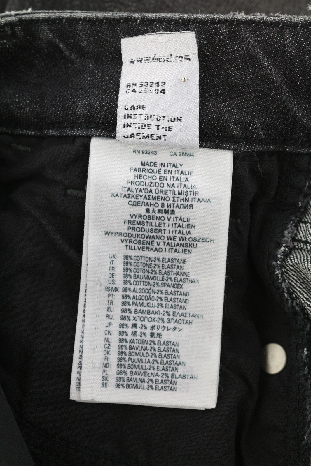 DIESEL D-Joy 09B12 Women's Jeans W26/L32 Slim Stretch Washed Black RRP175