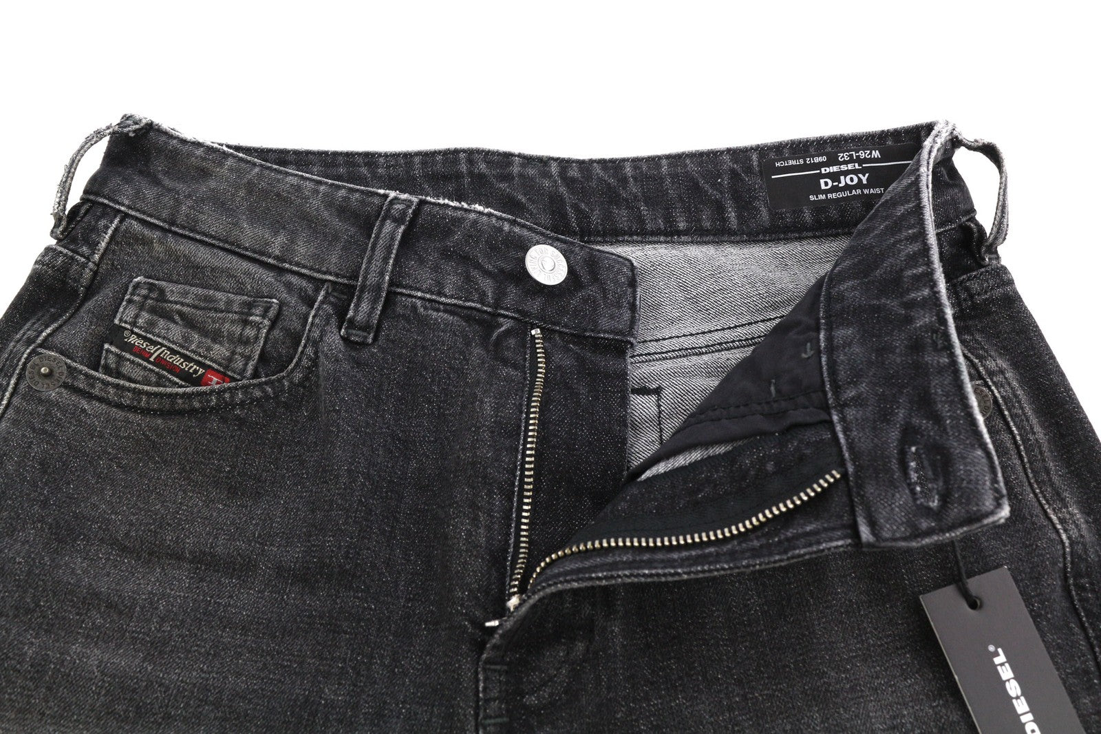 DIESEL D-Joy 09B12 Women's Jeans W26/L32 Slim Stretch Washed Black RRP175