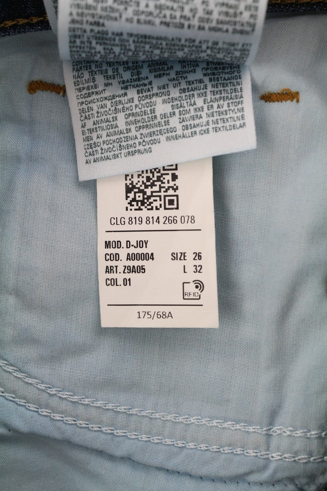 DIESEL D-Joy Z9A05 Women's Jeans W26/L32 Slim Stretch Washed Branded RRP195