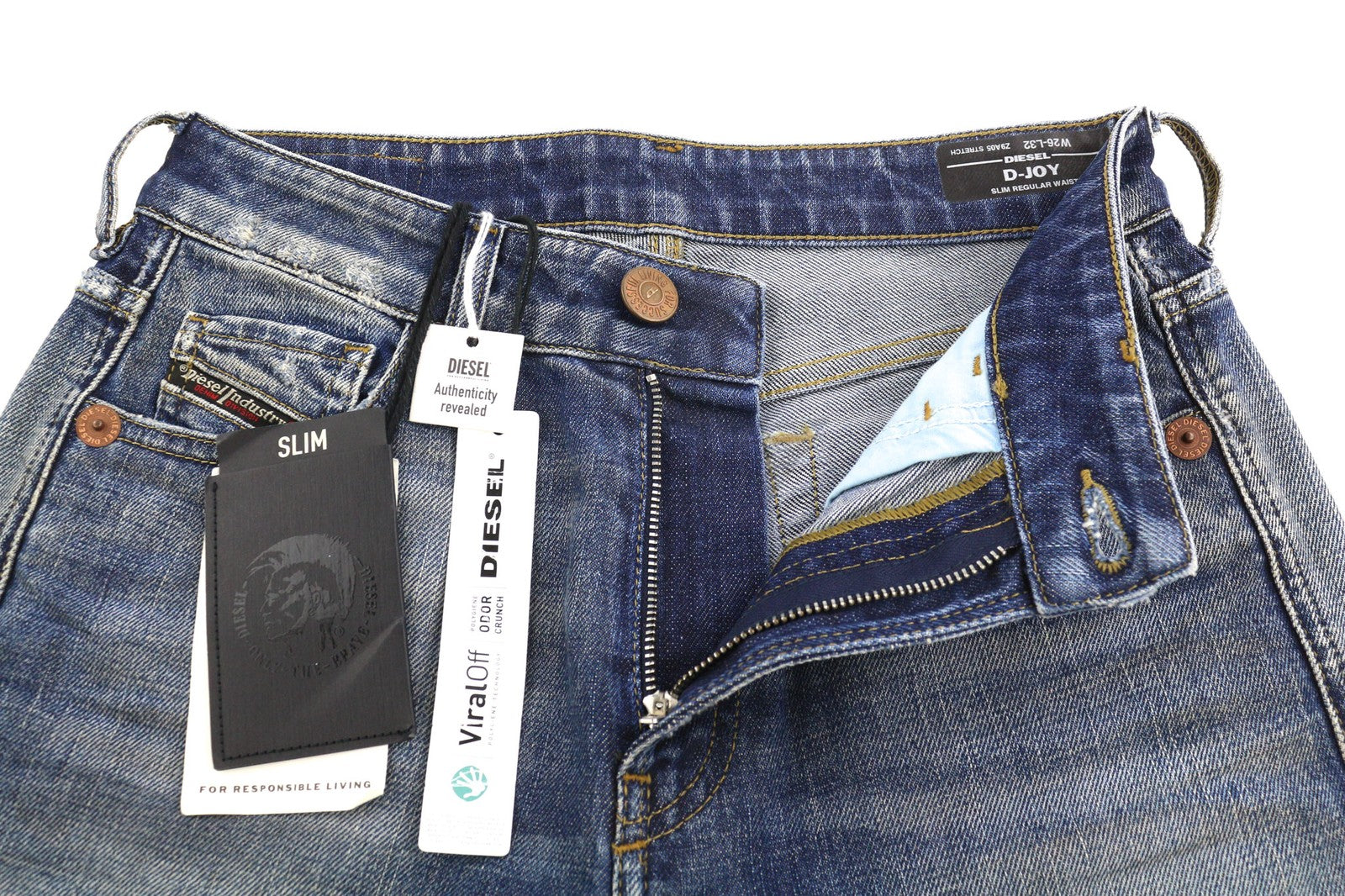 DIESEL D-Joy Z9A05 Women's Jeans W26/L32 Slim Stretch Washed Branded RRP195